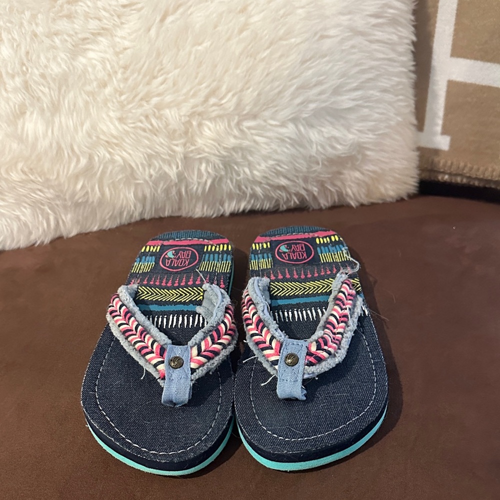 Colorful Denim Kids Flip Flops